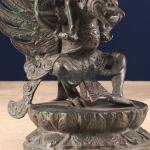 Vintage Indonesian Bronze Vishnu on Garuda | 12" x 6" x 5.5" (30.5 x 15.2 x 14 cm) | 2.19 kg Sacred Art | Heritage Divine Harmony